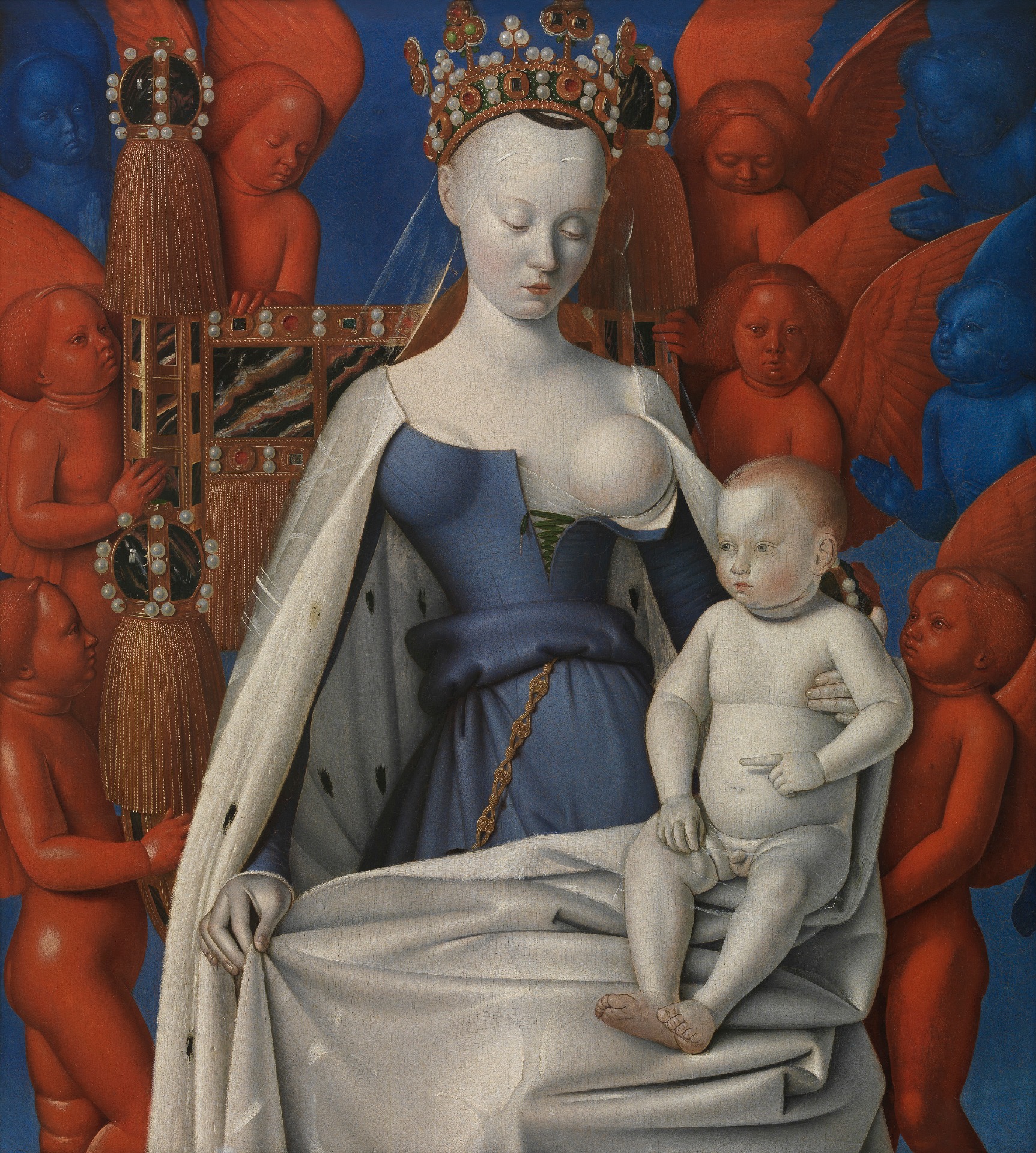 Agnes Sorel, posando para el pintor Fouquet y mostrando lo que le debió gustar de ella al rey Carlos VII